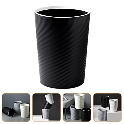 Caneca de basura rectangular de plástico negra 12 L miniatura 6