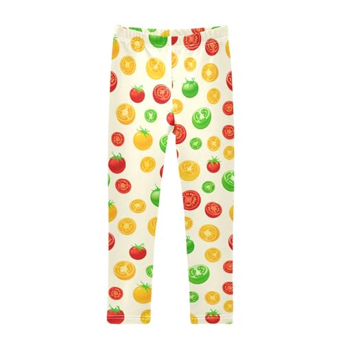 Girls' Leggings Vegetables Tomato Yellow Kids Yoga Tights Pants 1 Pack 2303272