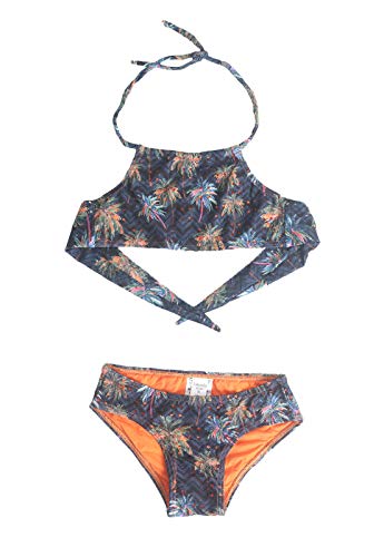 Biquíni Kids Halter Coqueiro Zig - Estampa Preto Coqueiro Zig - M