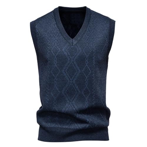 Men’S Classic V-Neck Striped Sweater Vest Sleeveless Pullover Jumper3