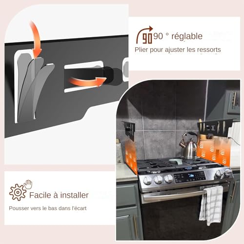 Protection de joint de cuisinière en acier inoxydable pour interstice de plan de travail - 5