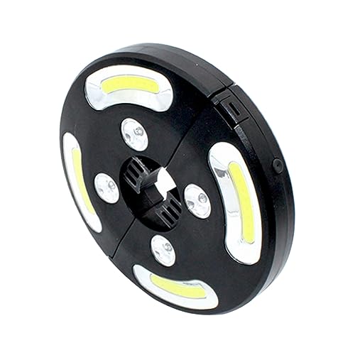 HOMSFOU Linterna Led Para Sombrilla Portátil Lúmenes Luz Cob y Colores Vivos Batería x Aa Con Pinza Ajustable Para Camping Terraza y Actividades Al Aire Negro