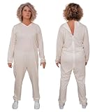 FERRUCCI COMFORT Pigiama Sanitario con Zip Posteriore Manica Lunga in Cotone da Donna - 90...
