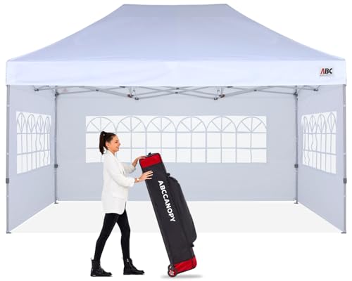 Image of ABCCANOPY Pop up Canopy Tent with Elegant Church Window 10X15,White