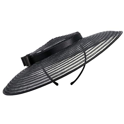 F Fadves Fascinators For Women Elegant Wide Brim Tea Party Church Wedding Hat Black #TOP3