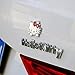 Waterproof Self-sticking 3D Metal Car Decals Silver Motorcycle Decals Cartoon Cat And Text Combination Premium Metal Automotive Decals, Light, No Shrinkage, No Rust Metal Car Decorative Stickers