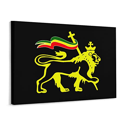 Rasta-Lion Of Judah: lienzo retro de 30 x 40 cm que llena de color y personalidad tu pared