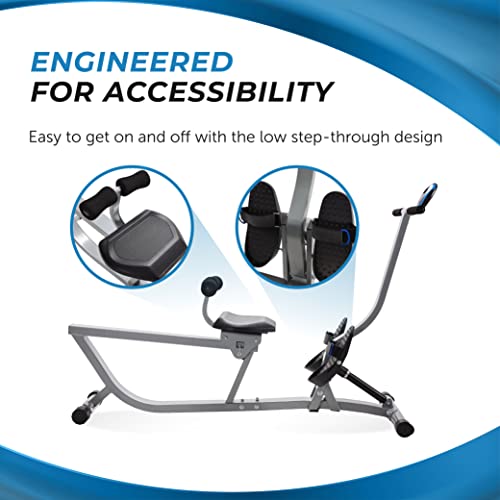 Stamina Easyrow Hydraulic Rower Machine With Smart Workout App - Rowing Machine With Adjustable Resistance For Home Gym Fitness - Up To 300 Lbs Weight Capacity #TOP6