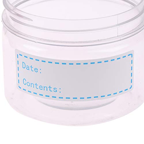 500 Pieces Removable Food Storage Labels Freezer Labels 1x3in Food Storage Stickers Refrigerator Freezer Labels Adhesive Paper Labels(1 Roll,Blue)