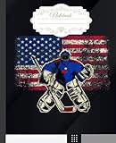 Vintage Ice Hockey Goalie Notebook: Ice Hockey Lover Notebook, Wide Ruled Lined Paper Notebook Journal | Workbook for Boys Kids Teens Students for Back to School and Home College Writing Notes