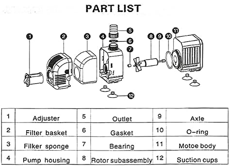 Miniatura 6 de Bomba de agua sumergible ajustable de 400GPH 1500Lh 25W para acuario fuente bombas de tanque de peces