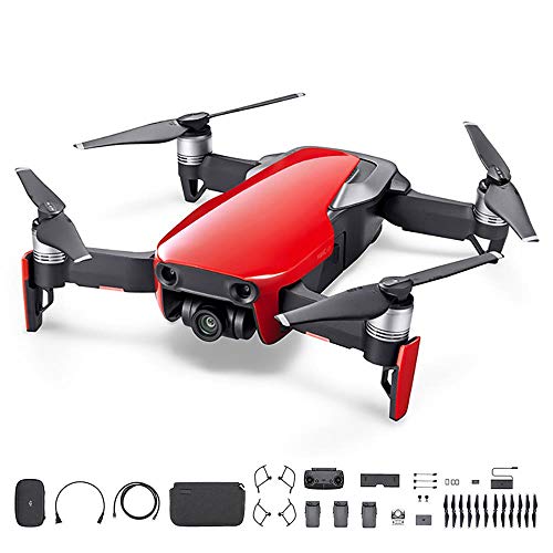 DJI Mavic Air Fly More Combo - Dron con cámara para grabar videos 4K a 100 Mb/s y fotos HDR, 8 GB de almacenamiento interno, rojo