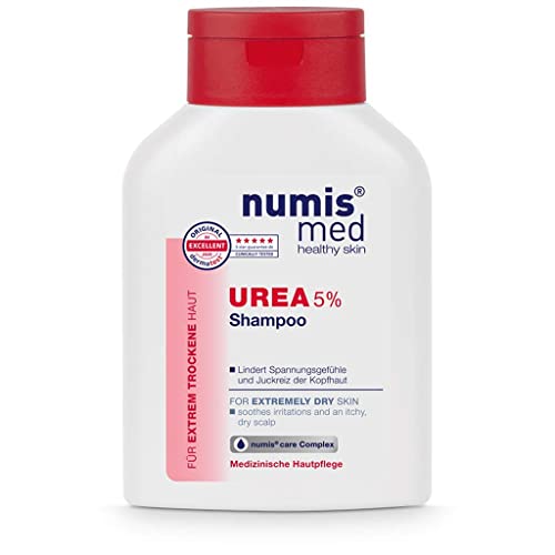 numis med Shampoo mit 5% Urea - Hautberuhigendes Haarshampoo für extrem trockene, zu Juckreiz neigende Kopfhaut - vegane Haarpflege ohne Silikone, Parabene & Mineralöl - Haar Shampoo (1x 200 ml) Cover