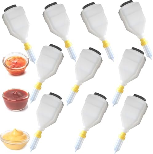 Refillable Sauce Dispenser Bottle, Leak-Proof Squeeze Container, Space-Saving Wide Mouth Design, Twist Cap for Easy Filling & Pouring, Ideal for Sauces, Dressings, and Liquids - 1-5.5L