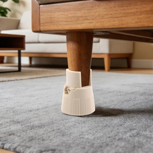 Patas elevadoras de mesa ajustables y extensores de cama SHOWERORO beige 8