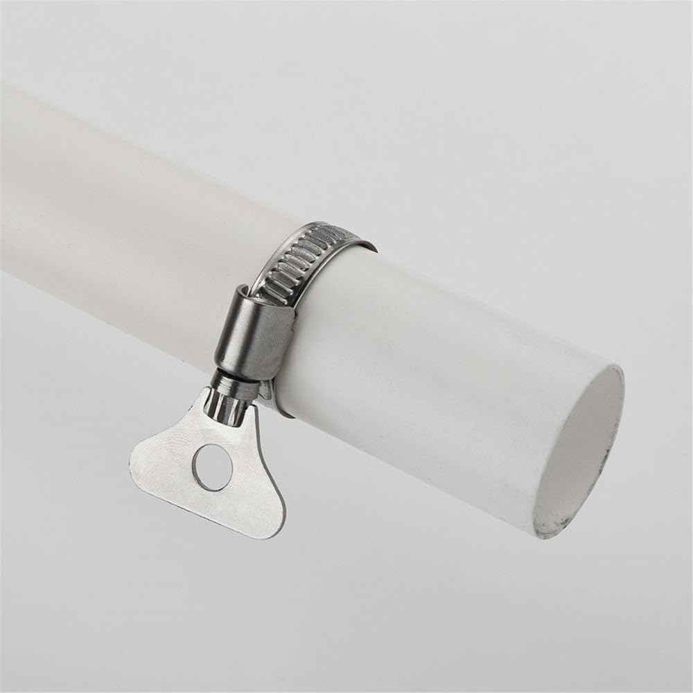 Hose clamp stainless steel, 201 Stainless Steel Worm Gear Adjustable 6-60mm Key Clamp Hose Clip for Water Pipe Plumbing Automotive Mechanical,32,50mm