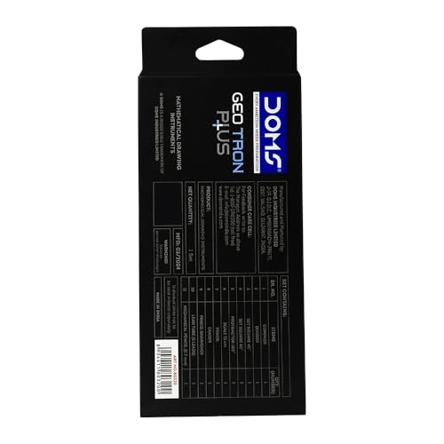Image of Doms Geotron Plus Geometry Box with Doms Y1+ Super Dark HB /2 Graphite Pencil Box Pack 10 Combo Pack