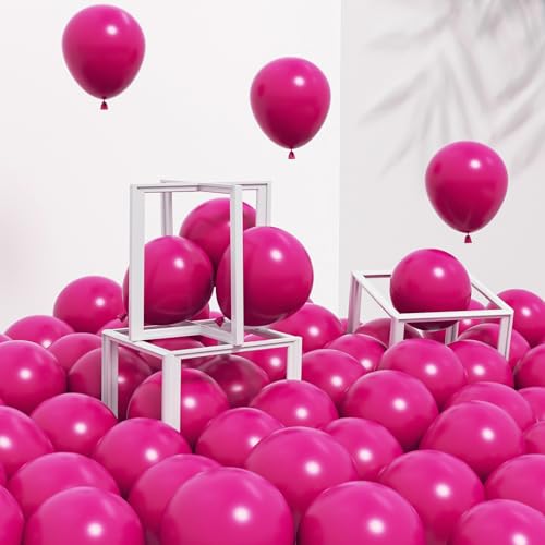 Image of Awenztech 120pcs 5 inch Hot Pink Latex Balloons