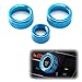 iJDMTOY 3pc Blue Anodized Aluminum AC Climate Control and Radio Volume Turner Ring Covers Compatible with BMW 1 2 3 3GT 4 Series (F20 F22 F30 F31 F32 F33 F80 F82 F87)