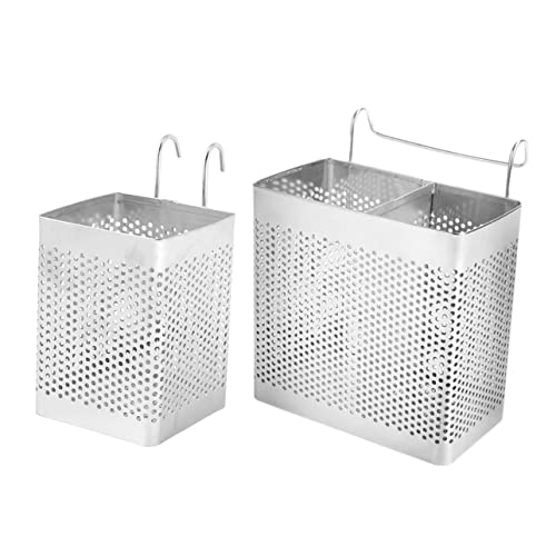 VICASKY 2 Pcs Stainless Steel Chopstick Holder Organizer Kitchen Utensil Stand for Efficient Storage Minimalist Design for Home and Restaurant Use