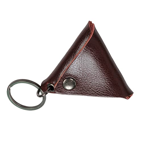 HYTROVE Gitarren Plektrenhalter aus Echtem Leder Praktische Aufbewahrungstasche für Plektren Braun für Konzert Reisen und Musikveranstaltungen