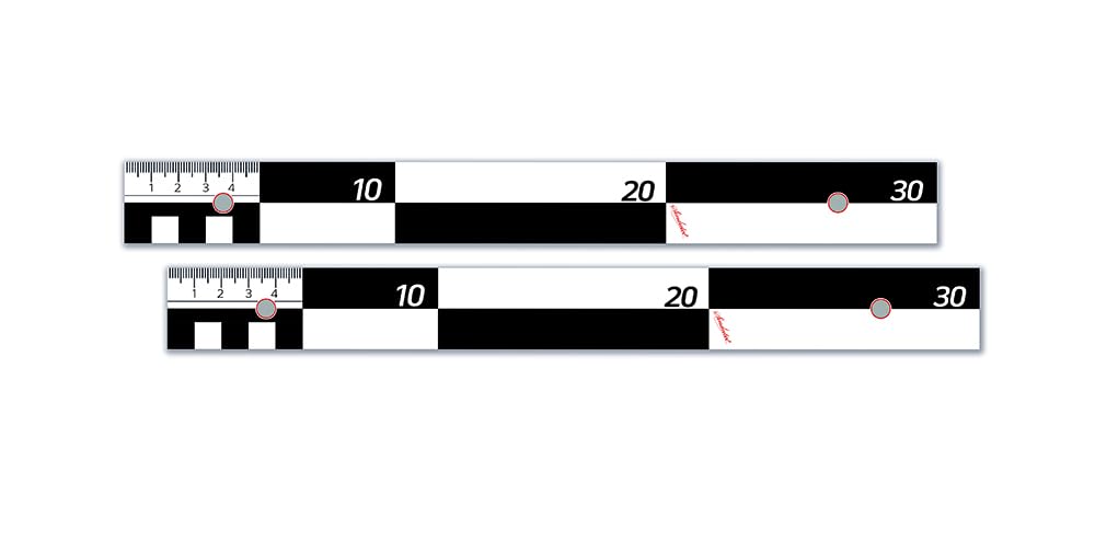 B photo measure Dibond 30 cm north arrow scale measure pack of 2