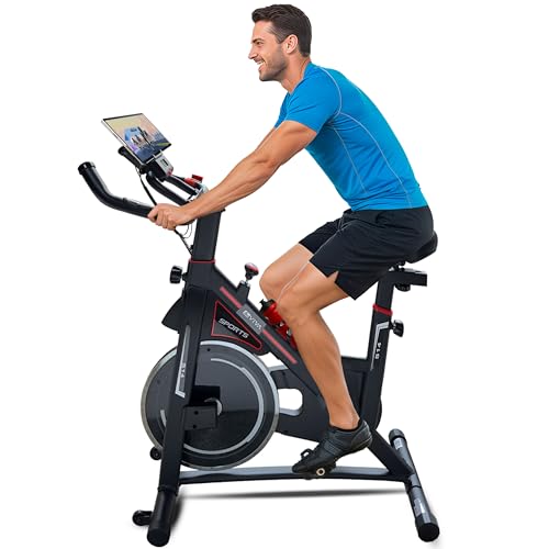 AsVIVA S14 Indoor Cycle Speedbike – Heimtrainer Fitnessbike mit 15 kg Schwungmasse, Bluetooth Fitnesscomputer, App-kompatibel, verstellbarer Sattel & stufenloser Widerstand