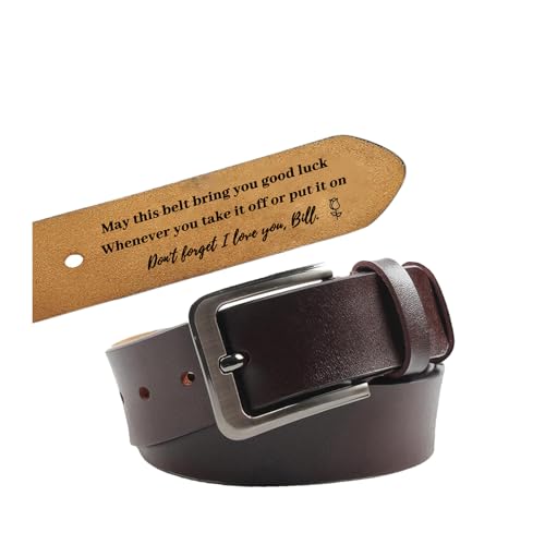 Personalized Leather Belts for Men,Personalized Gifts for Dad Husband,Custom Leather Belt for Men Valentines Day Gift