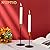 Nuptio Candlestick Holders Taper Candle Holders, 2 Pcs Candle Stick Holders Set, Gold & Black Brass Candlestick Holders Set Table Decorative Modern Candle Holders for Tapered Candles (S + L)