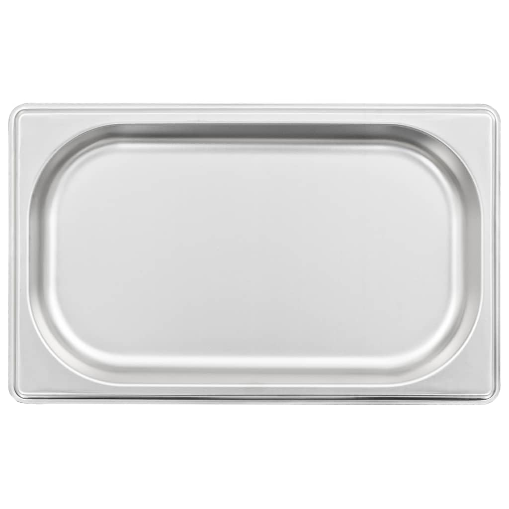 Genérico Bandejas Gastronorm 12 Unidades GN 1/4 20 mm Acero Inoxidable