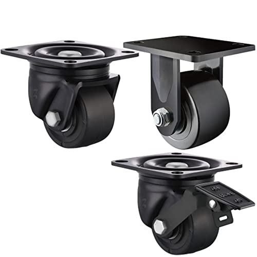 Roues à roulettes basses de 600 kg 3 pouces fixes pour matériel industriel lourd