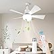 Demiawaking Leiser Deckenventilator mit LED, Dimmbar Deckenventilatoren Lampe Ventilator Deckenleuchte mit Fernbedienung, Mit E27 Sockel, Ventilator LED für Schlafzimmer, Wohnzimmer (D)
