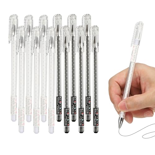 Bolígrafos gel 0.5mm PATIKIL, pack x12 tinta negra