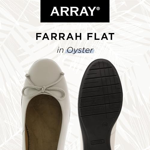 ARRAY Women's Farrah Leather Flat with Bow Detail2