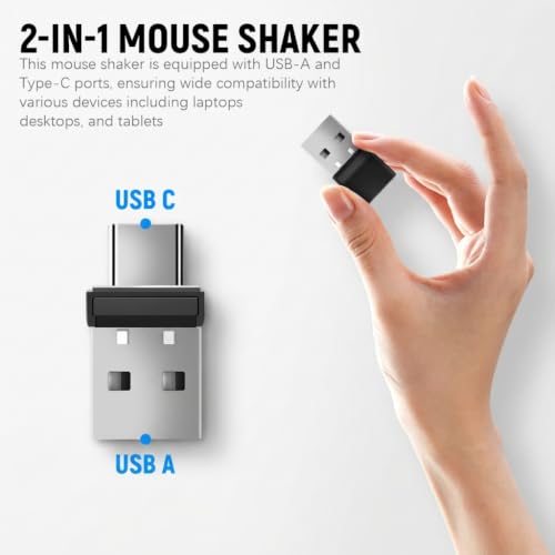 Image of Verilux 2 in 1 USB A and USB C Undetectable Mouse Mover Jiggler