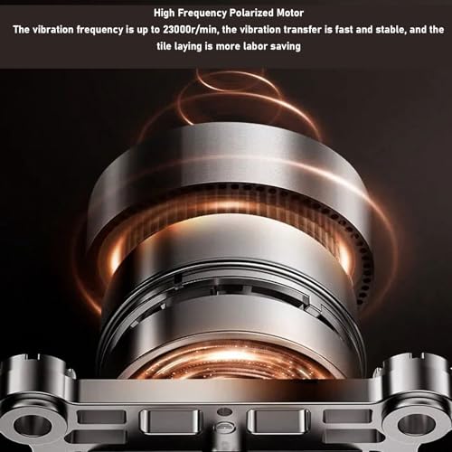 Fliesen Vibrationsgerät, Fliesenleger Maschine, Fliesenrüttler mit 10 Gänge Einstellbare Geschwindigkeit, Saugnapf, LCD Digitalanzeige, für Fliesen, Böden, Wände, dickes Glas