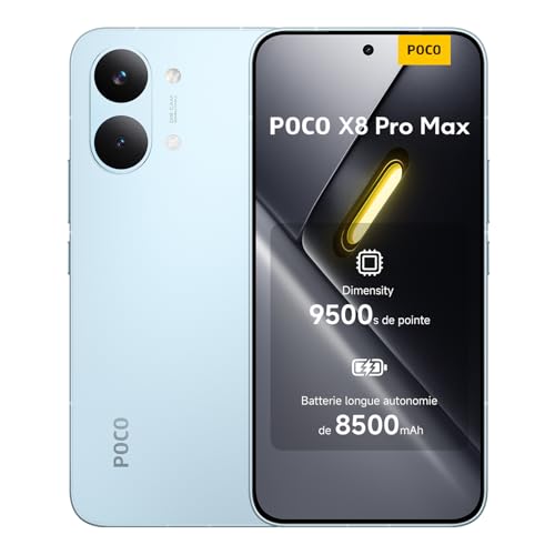 POCO X8 Pro Max smartphone 12 Go RAM 512 Go stockage avec puce Dimensity 9500s