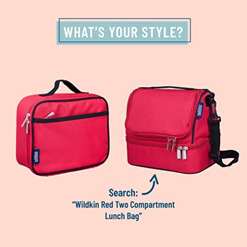 Wildkin Kids Insulated Lunch Box Bag For Boys & Girls, Reusable Kids Lunch Box Is Perfect For Early Elementary Daycare School Travel, Ideal For Hot Or Cold Snacks & Bento Boxes (Cardinal Red) #TOP3