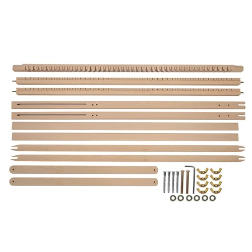 Webrahmen Groß FüR Erwachsene,Webstuhl Aus Holz Verstellbare Halterung,Holz Webrahmen Set,Geeignet füR AnfäNger Zum Herstellen Von Wollschals Oder Strickdekorationen(89 X 88 X 3cm)