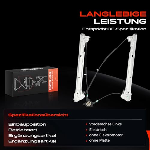 Frankberg Fensterheber Vorne Links Kompatibel mit Viano MPV Vito Bus Vito/Mixto Kasten W639 2003-2010 6397200446