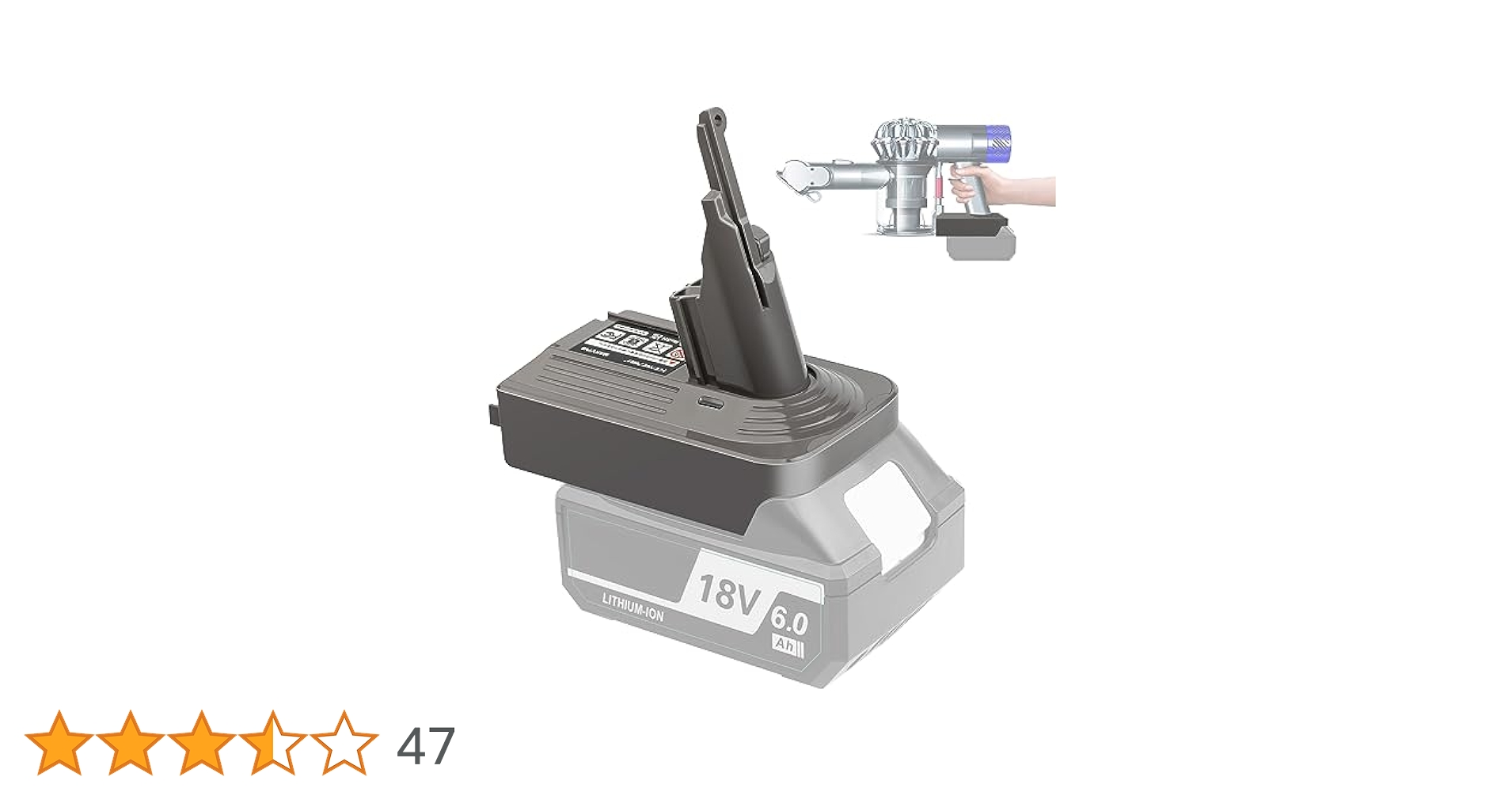 ダイソンV7(SV11)＋マキタ18Vリチウム電池用変換アダプター 楽天市場】ダイソン マキタ 変換 V7 V8 アダプター マキタ 18V