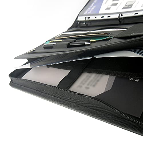 Porte-documents à 3 anneaux classeur zippé grand format pour bloc-notes pro - 6