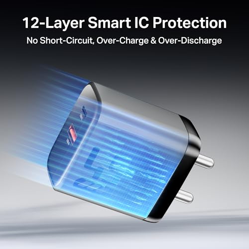 Image of Boat 45W GaN Charger USB Type C, Ultra-Fast Dual Port Fast Charging, Compact & Lightweight, Supports iPhone, Android, iPad, Tablet (Ash Grey)