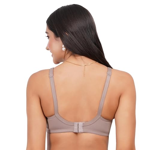 Image of Non Padded Bra in B, C and D Cup for Women - Made of Pure Cotton Full Coverage Over Size Non Wired Pushup Soft Cup for T-Shirt Saree Dress Sports Garment for Daily Use Everyday