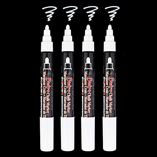 Uchida 4 White Broad Tip Bistro Chalk Marker #TOP2