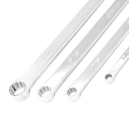 Genius Tools 4Pc Sae Extra Long Box End Wrench Set - De-704S #TOP2