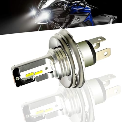 SageSunny Bombilla h5 LED P45T R2 DC 9-85v 15W 1800lm luz de cruce y luz de carretera 6000k blanca para iluminación de moto, coche, quad, plug&play - Garantía de 12 meses