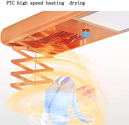 Ceiling Clothes Dryer Aluminium and Steel Electric Clothes Dryer with Remote Control,Clothes Drying Racks,Drying Electric Rack Clothes - Movable Drying Rack Remote Control Lifting Smart Cool