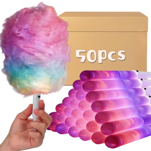 50PCS LED Cotton Candy Sticks – Extended Version Light Up