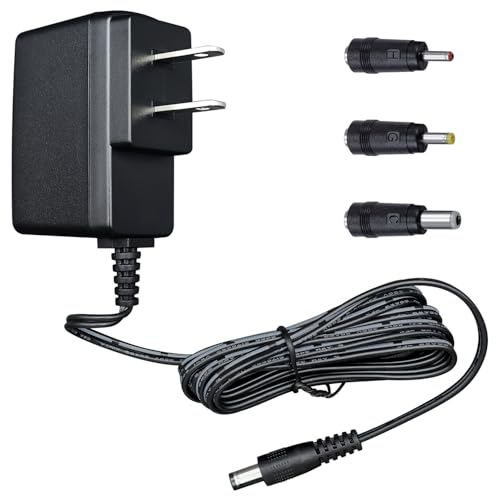 UL Listed 12V 0.5A 6FT Power Supply Adapter with 3 DC Tips
